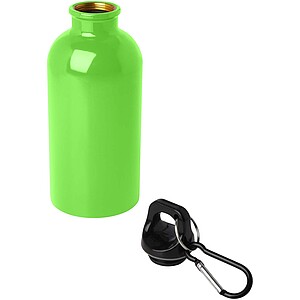 Oregon 400 ml RCS certified single wall stainless steel water bottle with carabiner, apple green