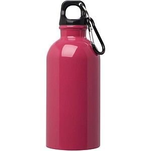 Oregon 400 ml RCS certified single wall stainless steel water bottle with carabiner, magenta