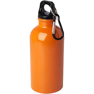Oregon 400 ml RCS certified single wall stainless steel water bottle with carabiner, orange