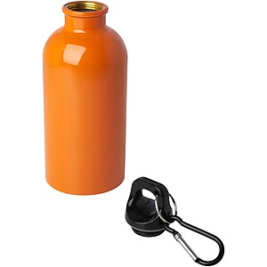 Oregon 400 ml RCS certified single wall stainless steel water bottle with carabiner, orange