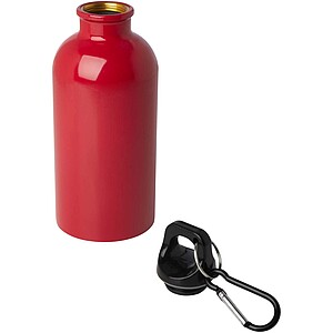 Oregon 400 ml RCS certified single wall stainless steel water bottle with carabiner, red
