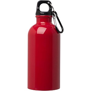 Oregon 400 ml RCS certified single wall stainless steel water bottle with carabiner, red