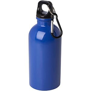 Oregon 400 ml RCS certified single wall stainless steel water bottle with carabiner, royal blue