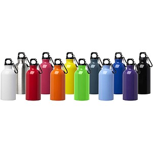Oregon 400 ml RCS certified single wall stainless steel water bottle with carabiner, royal blue