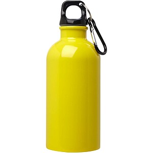 Oregon 400 ml RCS certified single wall stainless steel water bottle with carabiner, yellow