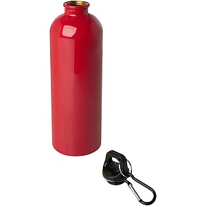 Oregon 750 ml RCS certified single wall stainless steel water bottle with carabiner, red