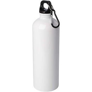 Oregon 750 ml RCS certified single wall stainless steel water bottle with carabiner, white
