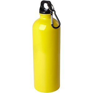Oregon 750 ml RCS certified single wall stainless steel water bottle with carabiner, yellow