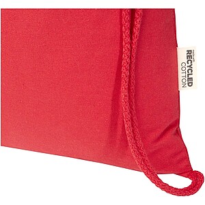 Oregon Blend 140 g/m2 GRS recycled drawstring bag 5L, red