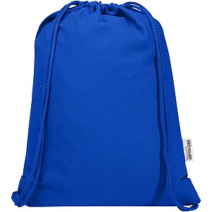 Oregon Blend 140 g/m2 GRS recycled drawstring bag 5L, royal blue