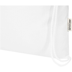 Oregon Blend 140 g/m2 GRS recycled drawstring bag 5L, white