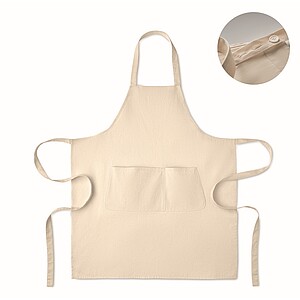 Organic cotton apron 240 gr/m2, beige