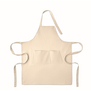 Organic cotton apron 240 gr/m2, beige