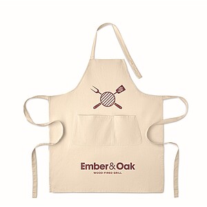 Organic cotton apron 240 gr/m2, beige