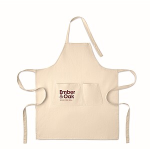 Organic cotton apron 240 gr/m2, beige