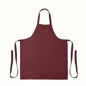 Organic cotton apron 240 gr/m2, burgundy