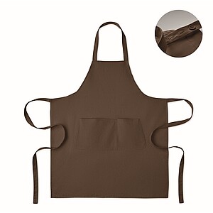 Organic cotton apron 240 gr/m2, chocolate