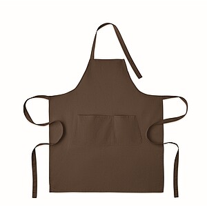 Organic cotton apron 240 gr/m2, chocolate