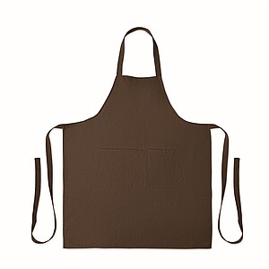 Organic cotton apron 240 gr/m2, chocolate