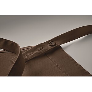 Organic cotton apron 240 gr/m2, chocolate