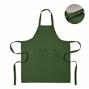 Organic cotton apron 240 gr/m2, dark green