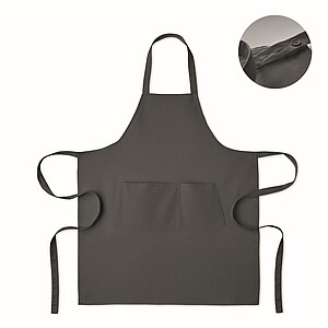 Organic cotton apron 240 gr/m2, stone grey