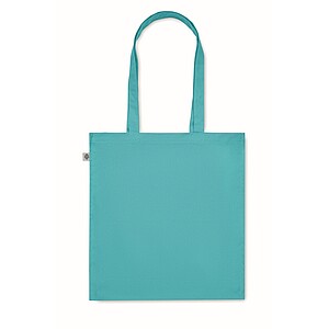 Organic cotton shopping bag, turquoise