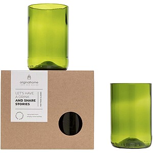 Originalhome 280 ml drinking glass set, green