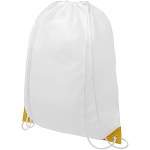 Oriole drawstring backpack with coloured corners