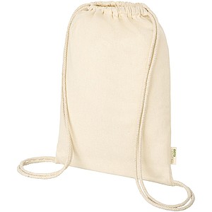 Orissa 100 g/m2 GOTS organic cotton drawstring backpack