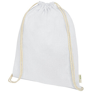 Orissa 140 g/m2 GOTS organic cotton drawstring backpack 5L