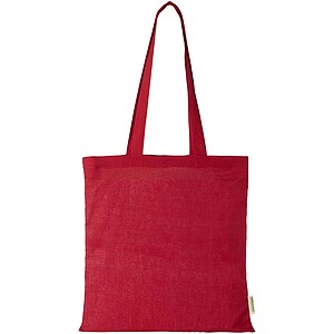 Orissa 140 g/m2 organic cotton tote bag 7L, red