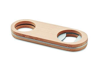 Oval Bamboo bottle opener