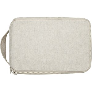 Pack 500 g/m2 Aware™ recycled toiletry organiser, oatmeal