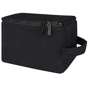 Pack 500 g/m2 Aware™ recycled toiletry organiser, solid black