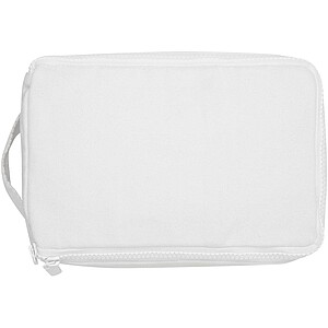 Pack 500 g/m2 Aware™ recycled toiletry organiser, white