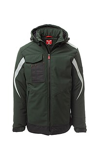 Padded softshell jacket, WONDER PAD, forest green/black, L
