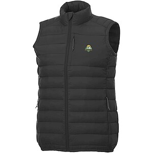 Pallas mens recycled insulated bodywarmer, solid black