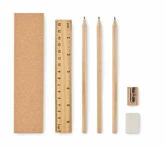 Paper box stationery set, beige