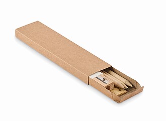 Paper box stationery set, beige