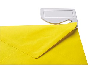 Paper knife with metal blade, white