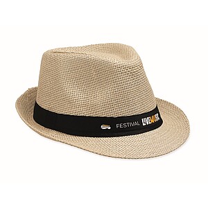 Paper straw hat, beige