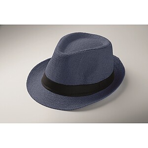 Paper straw hat, blue