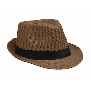 Paper straw hat, brown