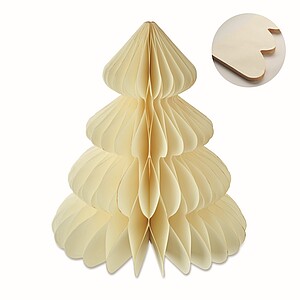 Paper Xmas tree decoration, beige