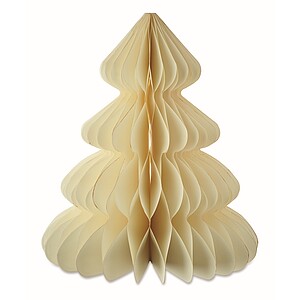Paper Xmas tree decoration, beige