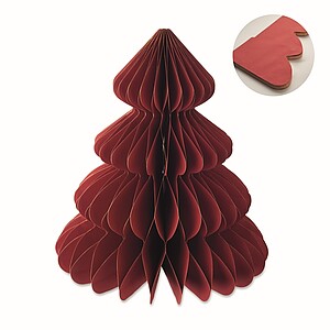 Paper Xmas tree decoration, red