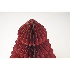 Paper Xmas tree decoration, red
