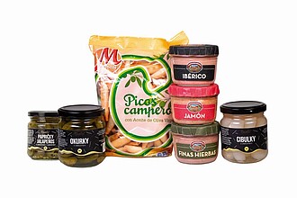 PARTA Dárková sada - kuřecí a vepřová paštika, vepřova paštika Iberico, tyčinky picos, česnek, sušená rajčata a jalapeňos