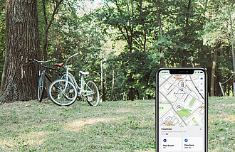 Pedalfinder bike bell with worldwide locating, black